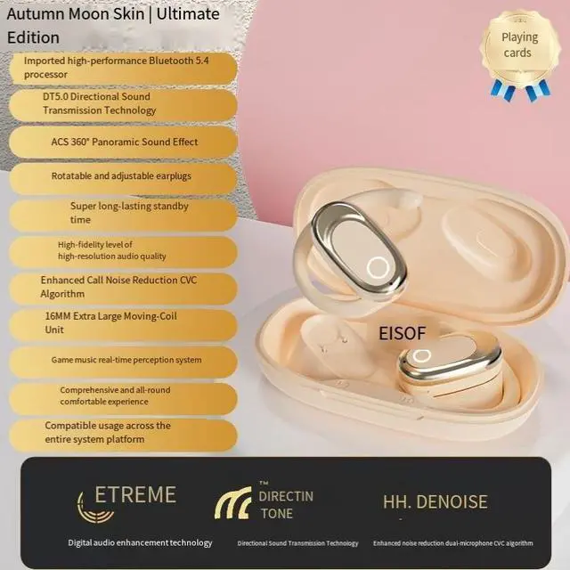 Alt view image 4 of 4 - Wholesale of the new cross-border OWS wireless Bluetooth headphones with ultra-long battery life, non-in-ear, rotatable and hanging ear style, and high sound quality