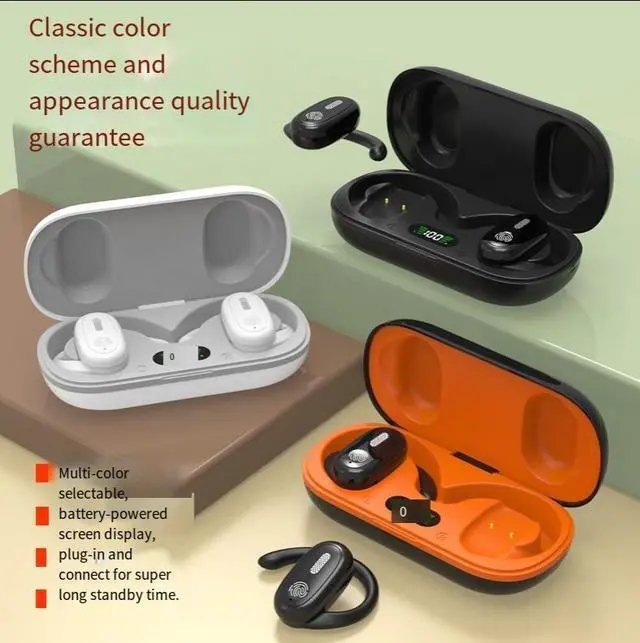 Alt view image 3 of 4 - Private mold rotatable over-ear Bluetooth headphones, new soft rubber electronic display, ultra-long battery life, seamless delay, Bluetooth 5.3