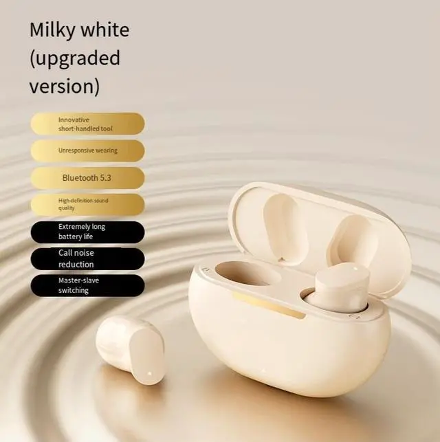 Alt view image 2 of 4 - The new in-ear ultra-short handle design Bluetooth headphones PW40, Bluetooth 5.3, long battery life for sports, suitable for both men and women