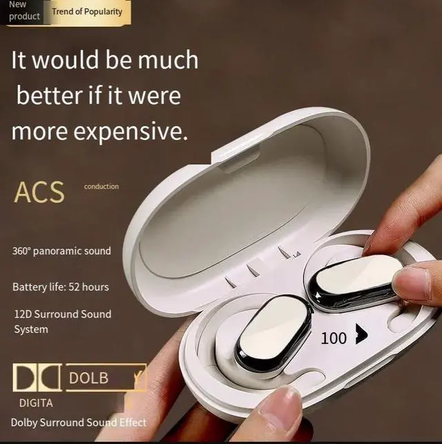 Alt view image 2 of 4 - Over-ear Bluetooth headphones, non-in-ear wireless headphones, painless when worn for a long time, high-quality sound sports headphones, specially designed for running