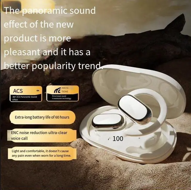 Alt view image 3 of 4 - Over-ear Bluetooth headphones, non-in-ear wireless headphones, painless when worn for a long time, high-quality sound sports headphones, specially designed for running