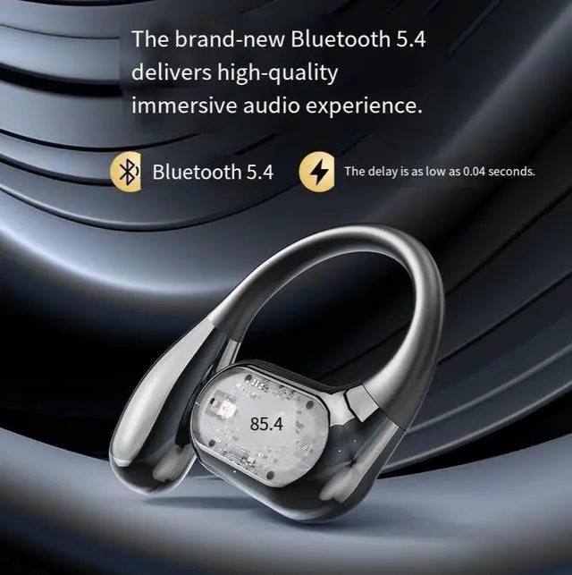Alt view image 3 of 5 - The 2024 new model of Douyin's best-selling Bluetooth headphones, Q13, features an open, non-in-ear, air-conducting wireless sports and running device