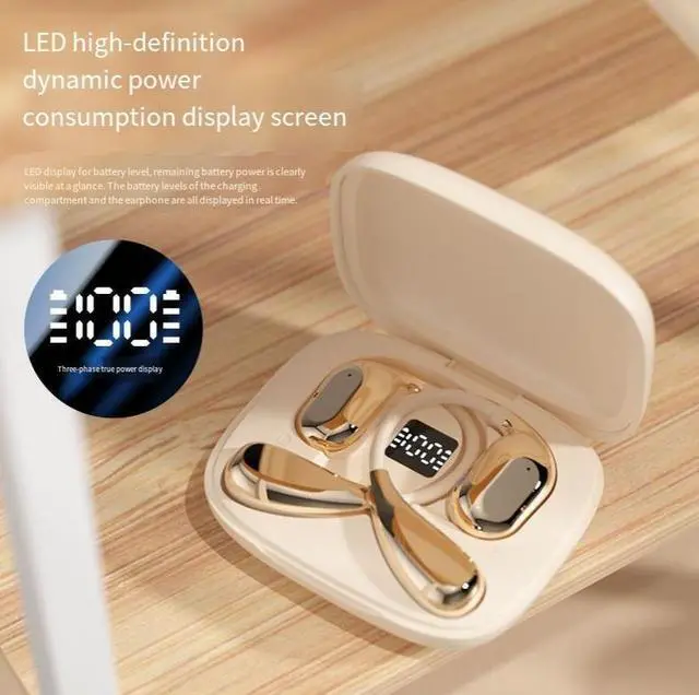 Alt view image 5 of 5 - The 2024 new model of Douyin's best-selling Bluetooth headphones with open and non-in-ear air conduction wireless sports and running features