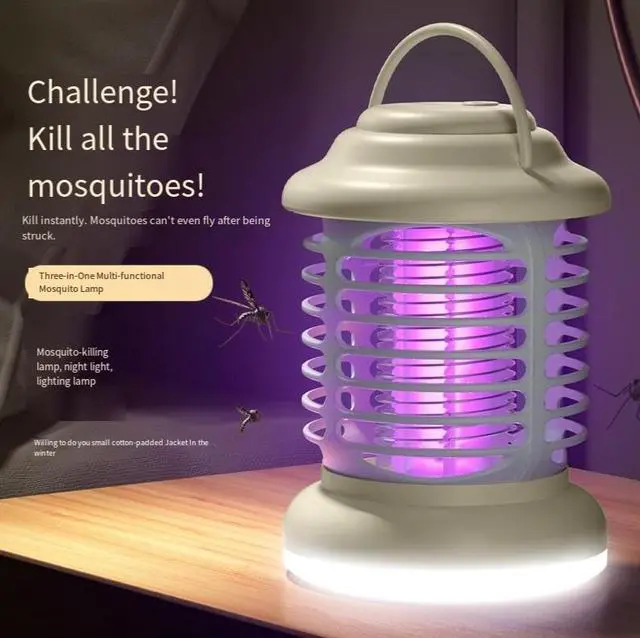 Alt view image 3 of 4 - Cross-border outdoor mosquito killer lamp USBD electric shock mosquito killer lamp, household camping lighting and trapping two-in-one mosquito killer, universal