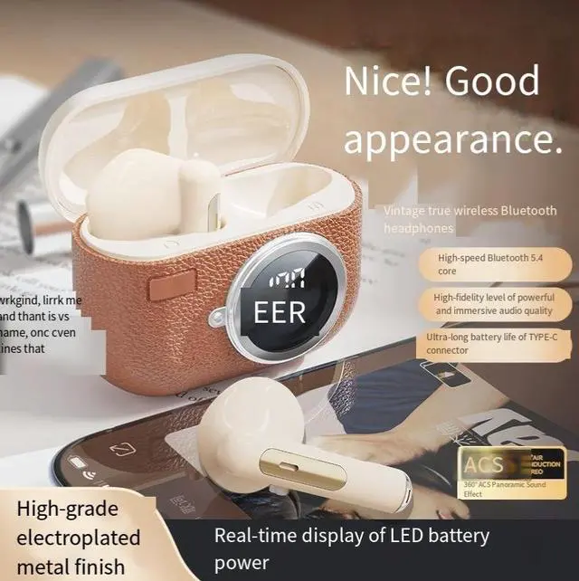 Alt view image 2 of 4 - The new cross-border BT33 wireless Bluetooth headphones are semi-in-ear noise-cancelling, sporty, retro, long-lasting and high-quality mobile phones