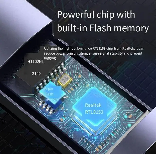 Alt view image 2 of 4 - Driverless USB3.0 Gigabit to Ethernet port, wired external network card, Ethernet rj45, plug and play laptop