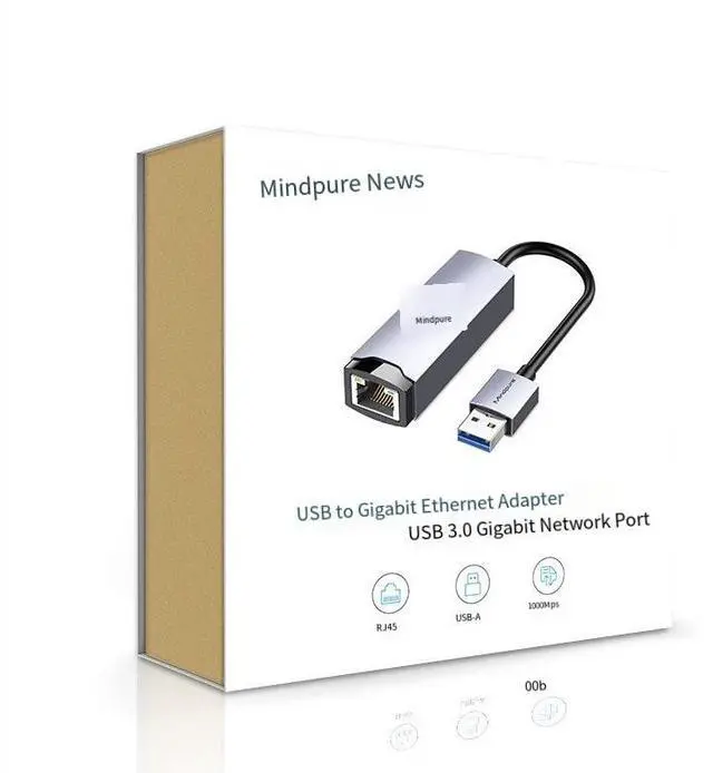 Alt view image 4 of 4 - Driverless USB3.0 Gigabit to Ethernet port, wired external network card, Ethernet rj45, plug and play laptop