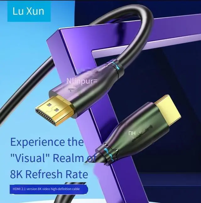 Alt view image 3 of 4 - Luxun hdmi cable 2.1 version 8K TV 60hz/144hz computer 4K notebook Projector high-definition connection cable 5 meters