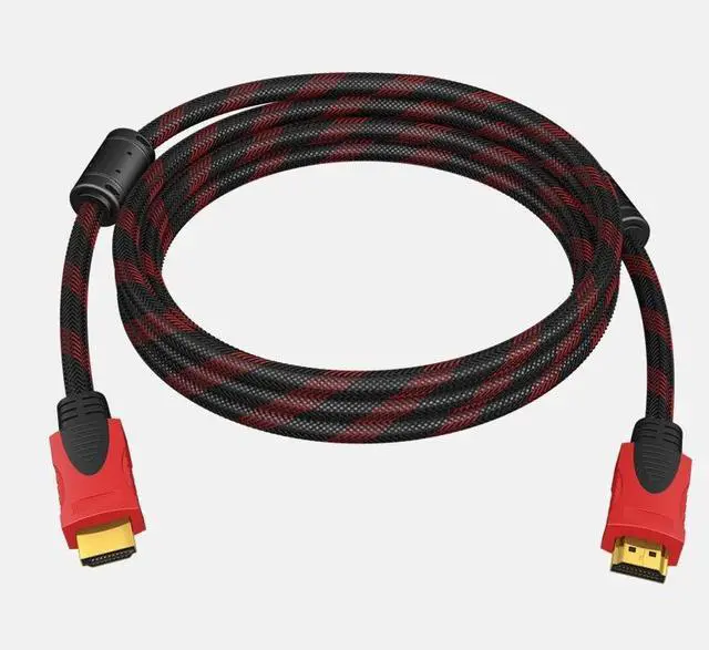 Alt view image 2 of 4 - Red and Black Network HDTV high-definition Cable V1.4 version 1080P is suitable for high-definition cable interface TV and computer connection cables of 3 meters