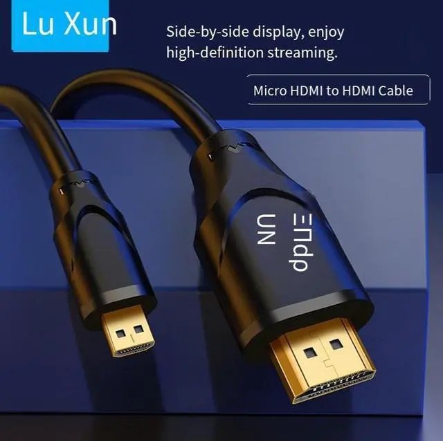 Alt view image 4 of 4 - hdmi to micro hdmi cable, HDMI micro head 4k high-definition flat-panel TV camera, mirco hdmi cable, 2.0 meters