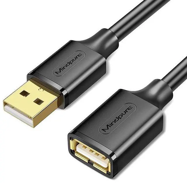 Main image of Luxun usb extension cable male to female gold-plated engineering computer connection monitoring mouse USB 2.0 data extension cable 1.0 meter