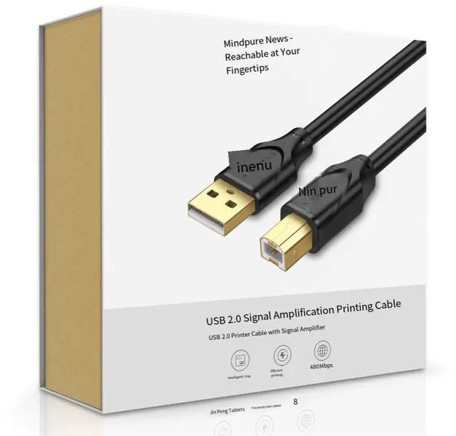 Alt view image 2 of 4 - Luxun usb extension cable male to female gold-plated engineering computer connection monitoring mouse USB 2.0 data extension cable 1.0 meter