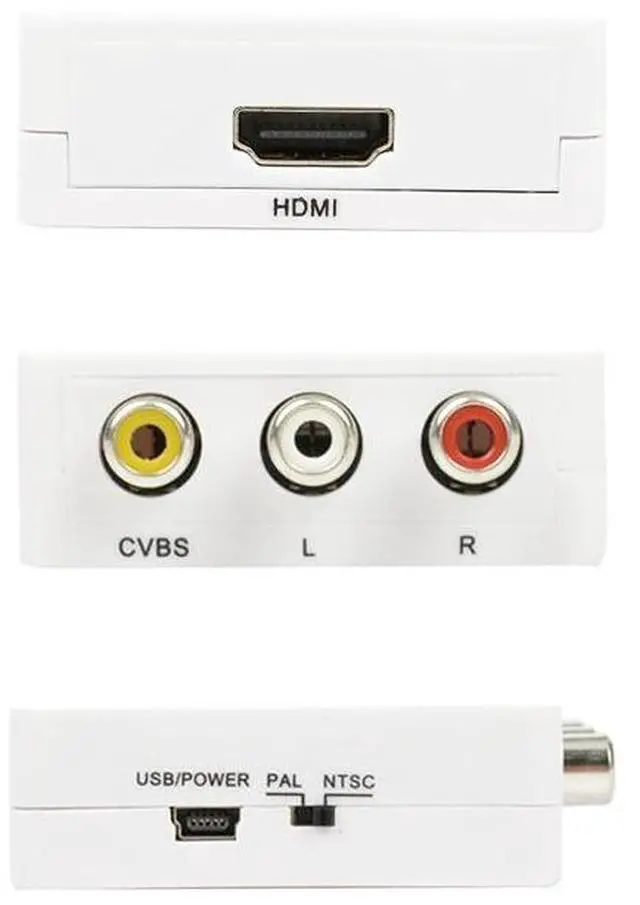 Alt view image 2 of 4 - hdmi to av audio and video converter, hdmi to av Small white box mini HDMI2AV