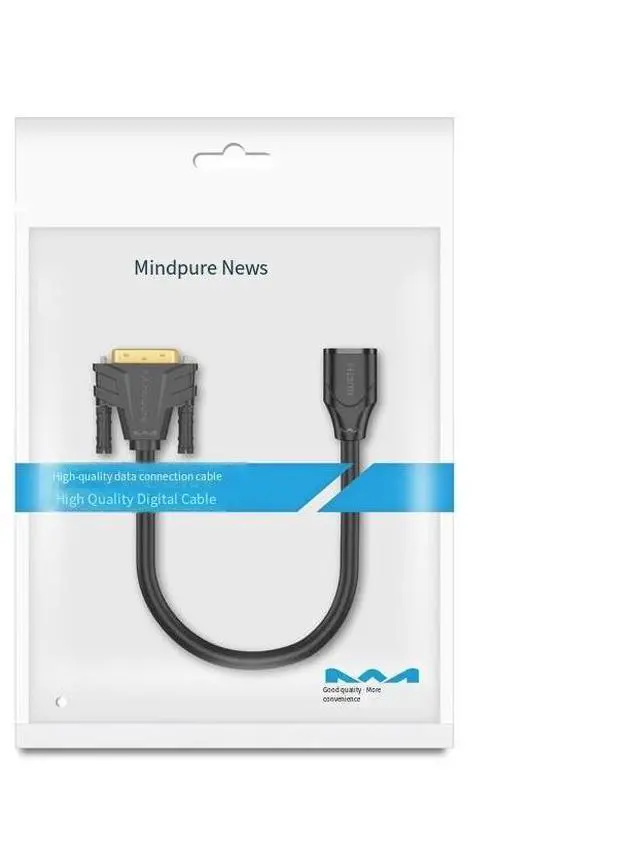 Alt view image 4 of 4 - Luxun AD028 DVI to HDMI Female adapter Cable, pure copper, three-layer shielded, 1080P dvi to hdmi