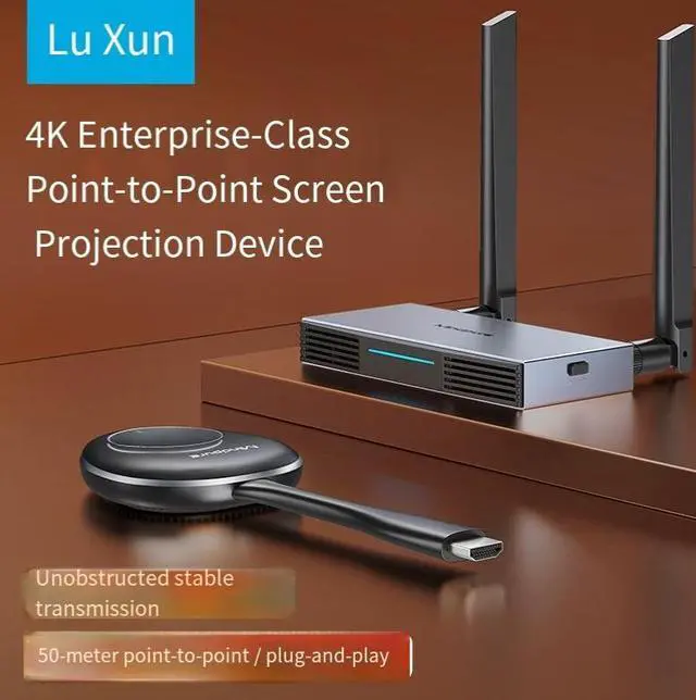 Alt view image 2 of 4 - Luxun enterprise-level wireless screen projector, 5g dual-band 4k high-definition screen projector, TV box point-to-point screen projector