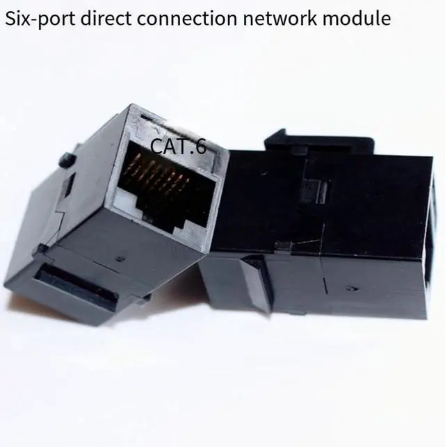 Main image of Category 6 module RJ45 Category 6 direct plug-in dual-head network cable module Long body network direct head engineering version