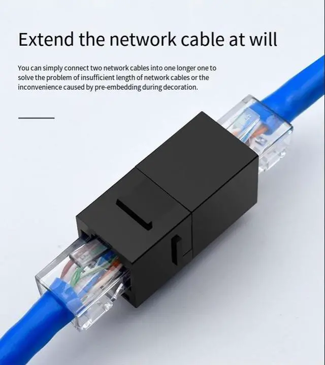 Alt view image 2 of 4 - Category 6 module RJ45 Category 6 direct plug-in dual-head network cable module Long body network direct head engineering version