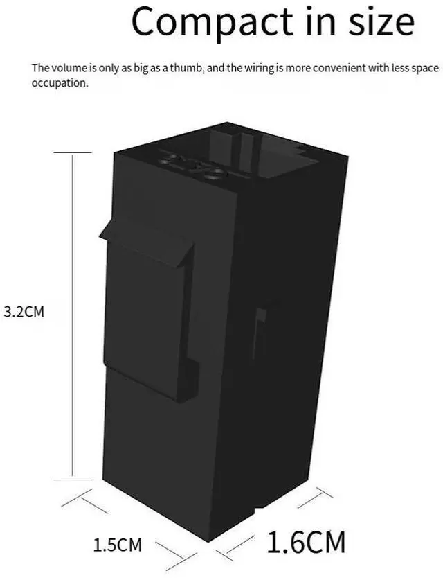 Alt view image 3 of 4 - Category 6 module RJ45 Category 6 direct plug-in dual-head network cable module Long body network direct head engineering version