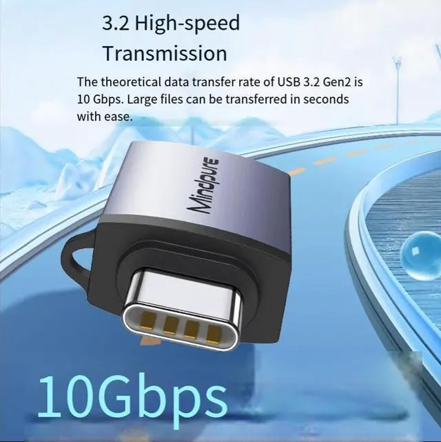 Alt view image 2 of 4 - The usb3.2 to type-c adapter is suitable for usb flash drives, mobile phones, computers, otg adapters, and USB to Type-C adapters