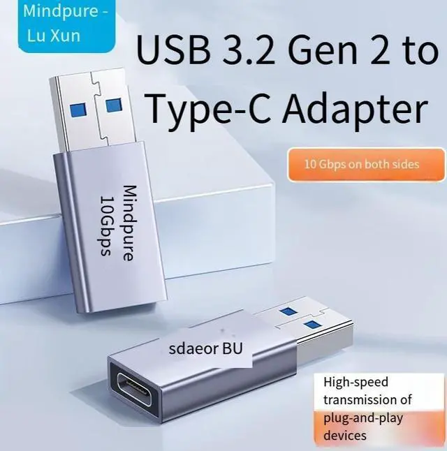 Alt view image 3 of 4 - The usb3.2 to type-c adapter is suitable for usb flash drives, mobile phones, computers, otg adapters, and USB to Type-C adapters