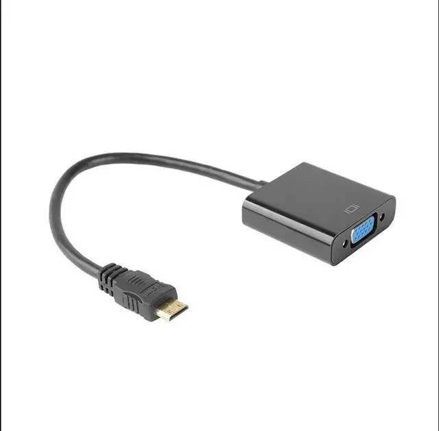 Main image of mini hdmi to vga adapter video converter with audio power supply mini hdmi to vga cable