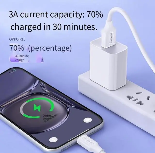 Alt view image 3 of 4 - Luxun USB Fast Charging data Cable 3A is suitable for Android phones, V8, Xiaomi, Redmi and OPPO extended Micro charging cable 2 meters