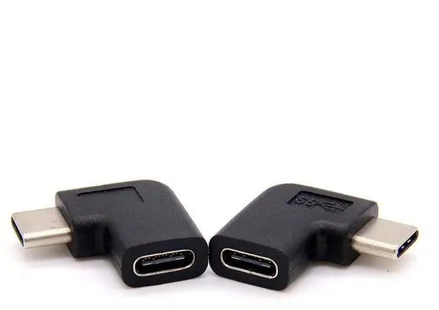 Main image of Type-C male-to-female adapter elbow USB-C up-and-down 90-degree male-to-female data cable extension adapter