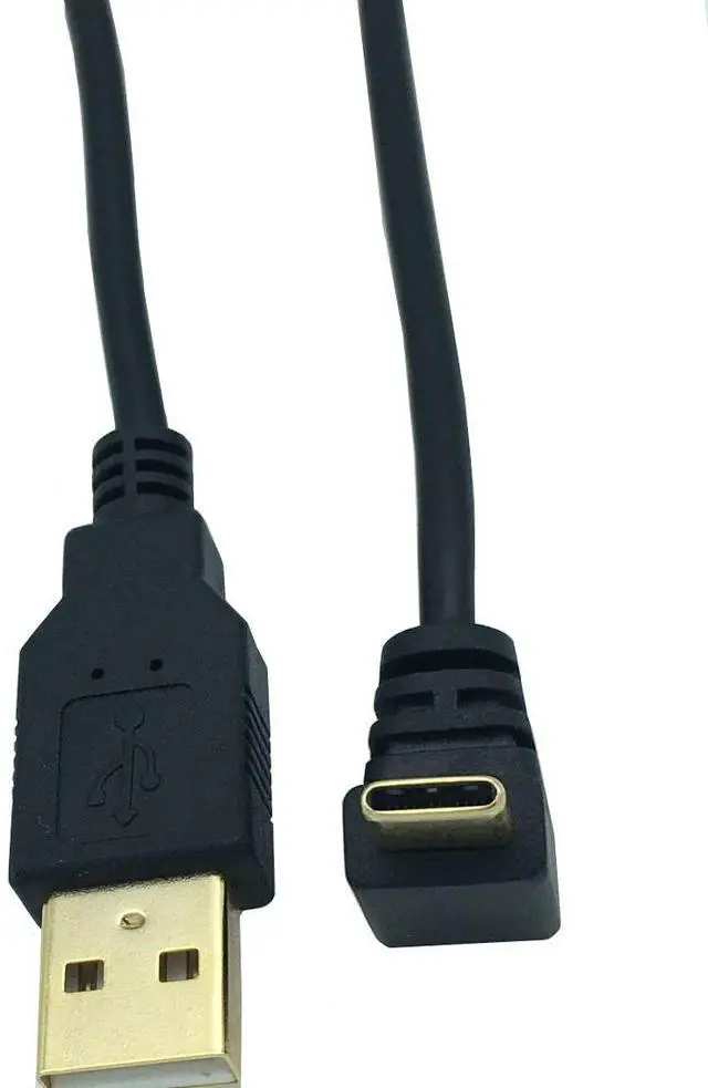 Alt view image 3 of 4 - usb to Type-C elbow cable Type-C up/down 90-degree bend data cable 90-degree L-shaped straight bend side bend