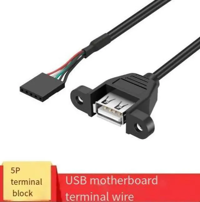 Alt view image 2 of 4 - Dupont 5P2.54 USB motherboard with built-in network cable, ear expansion cable, 5-pin adapter, 1m 0.5M plug