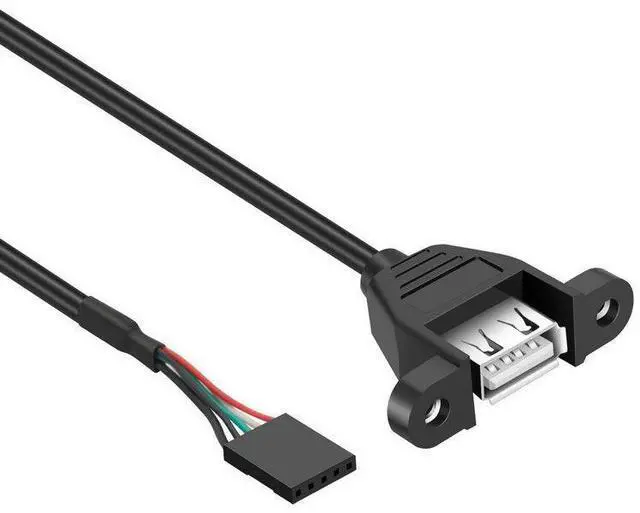 Alt view image 3 of 4 - Dupont 5P2.54 USB motherboard with built-in network cable, ear expansion cable, 5-pin adapter, 1m 0.5M plug