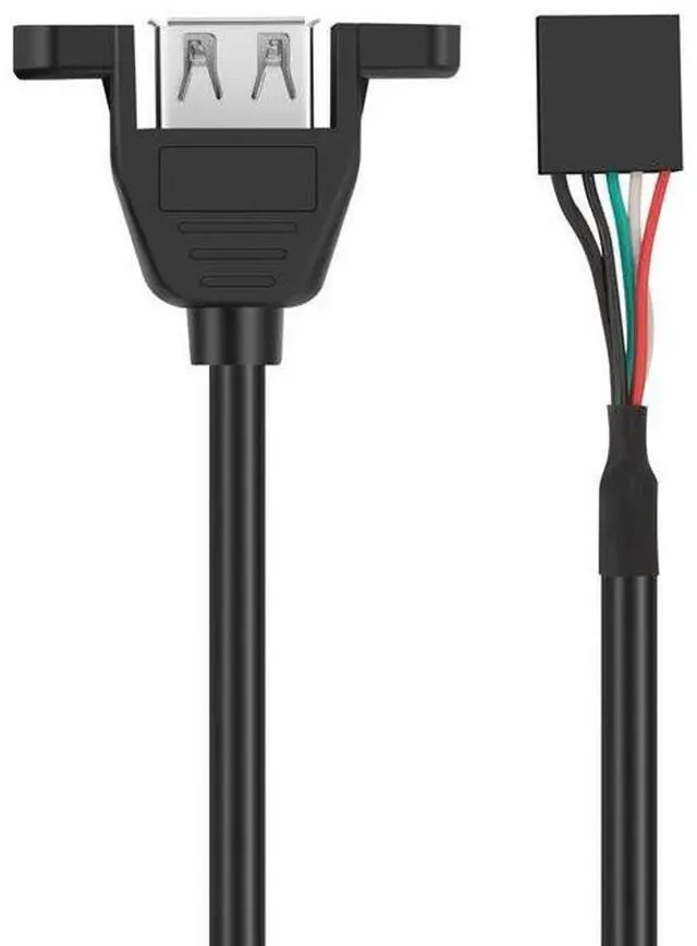 Alt view image 4 of 4 - Dupont 5P2.54 USB motherboard with built-in network cable, ear expansion cable, 5-pin adapter, 1m 0.5M plug