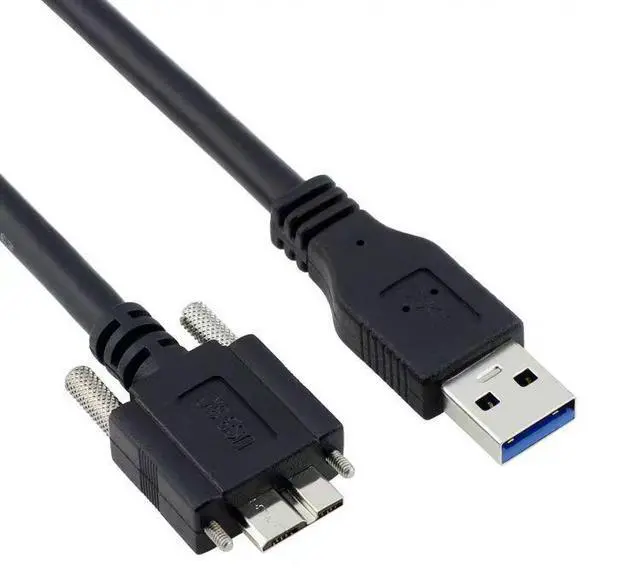 Main image of USB3.0 to Micro-b industrial camera cable 3.0AM to Micro-B portable hard drive data cable with screws