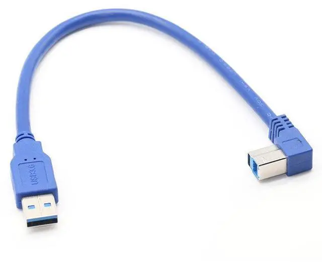 Alt view image 2 of 4 - 90-degree elbow usb3.0 printer and scanner data cable usb3.0 square socket Am to Bm elbow data cable copper