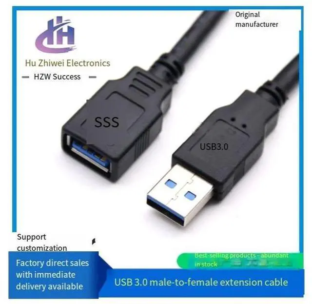Alt view image 4 of 4 - USB3.0 male-to-female extension cable, USB male-to-female extension cable, extended full package data cable, multiple double shielding, 3 meters, 5 meters