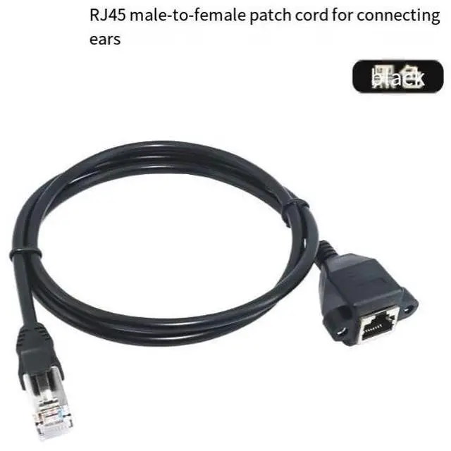 Alt view image 3 of 4 - cat6e network extension cable, Super Category 5 and 6 rj45 male and female tape ear screw hole wire, can fix cat5e network cable