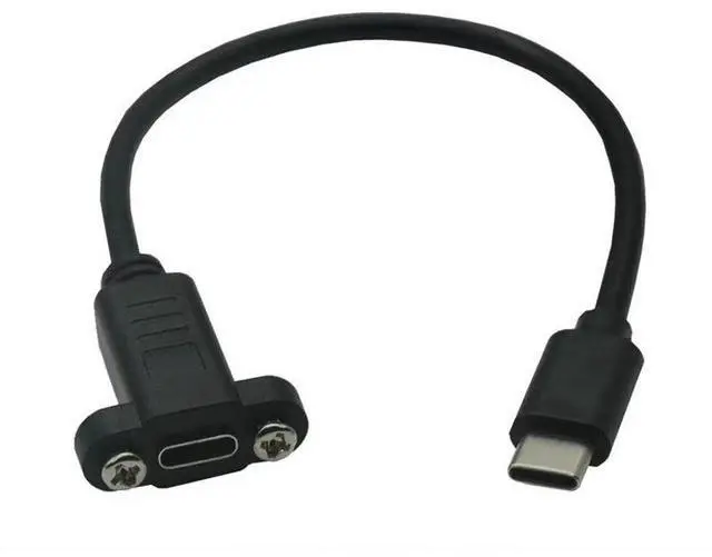 Alt view image 2 of 4 - Type-c 3.1 male to Female extension cable with ear screw holes USB3.1 Full-function 4K audio and video data cable