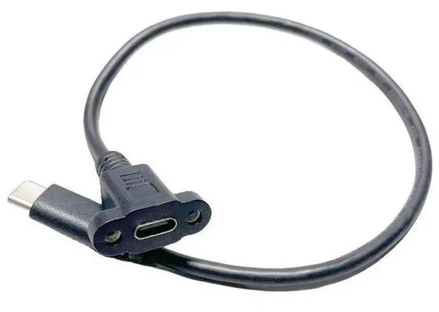 Alt view image 3 of 4 - Type-c 3.1 male to Female extension cable with ear screw holes USB3.1 Full-function 4K audio and video data cable