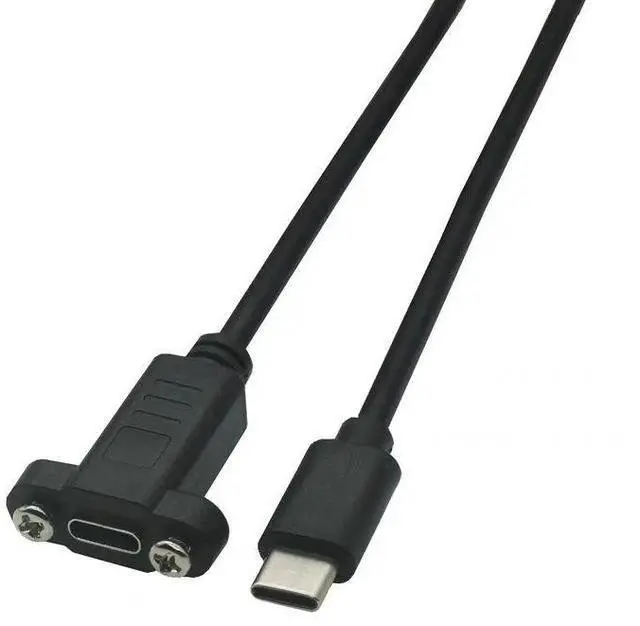 Alt view image 4 of 4 - Type-c 3.1 male to Female extension cable with ear screw holes USB3.1 Full-function 4K audio and video data cable