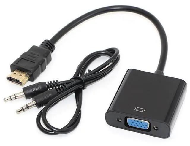 Main image of HDMI to VGA female high-definition converter adapter adapter cable with power supply support HDPC audio and video adapter cable