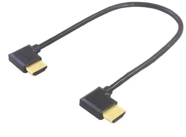 Alt view image 3 of 4 - hdmi elbow cable, hdmi left bend to right bend elbow cable, double bend hdmi cable, 90-degree elbow high-definition cable supported