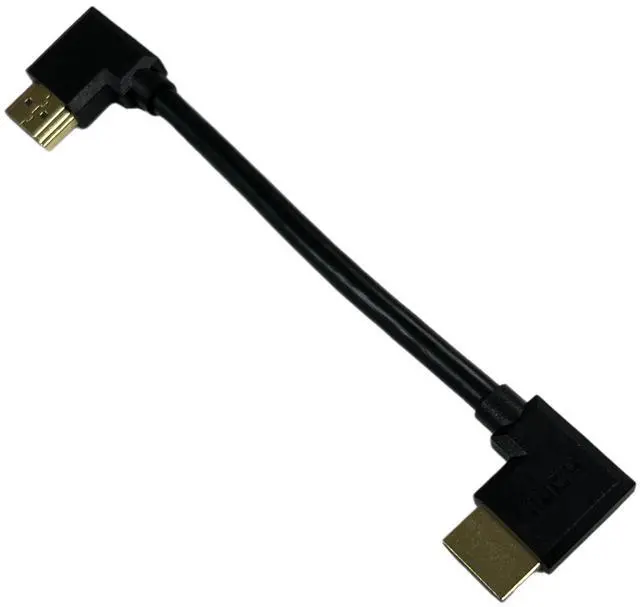 Alt view image 4 of 4 - hdmi elbow cable, hdmi left bend to right bend elbow cable, double bend hdmi cable, 90-degree elbow high-definition cable supported