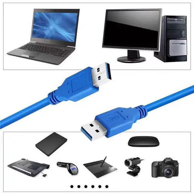 Alt view image 4 of 4 - usb3.0 male-to-male usb bidirectional two-end A two-end portable hard drive enclosure data cable, dual-end usb cable copy cable