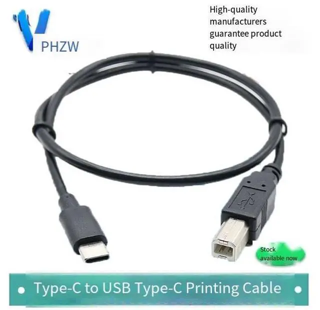 Alt view image 4 of 4 - Type-c to BM printer cable, usb3.1 to square port scanner, Android phone, smart piano data cable