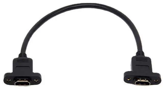 Alt view image 2 of 4 - Factory direct sales HDMI female to female extension cable with ear screw holes, hdmi dual female head connection cable, all copper over 4K