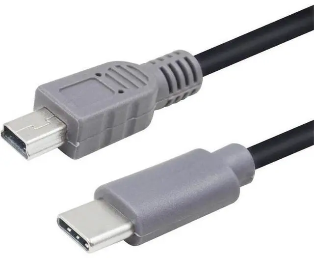 Alt view image 2 of 4 - Grey Type-c to mini usb public adapter cable for Android phone Type-C to T-port OTG mutual data transfer