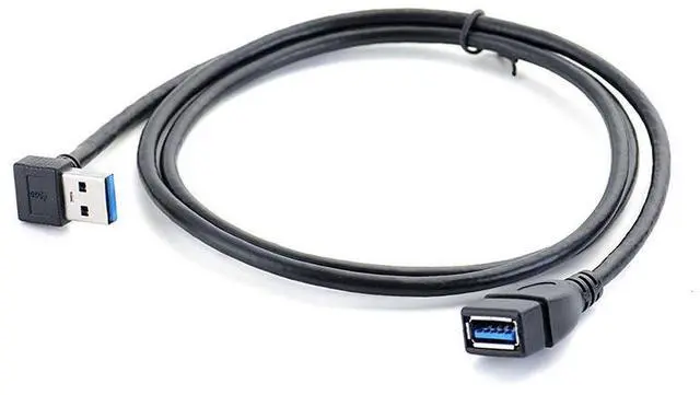 Alt view image 2 of 4 - usb3.0 male to female elbow 90° extended data cable, extended computer connection, usb flash drive, mouse, USB charging interface