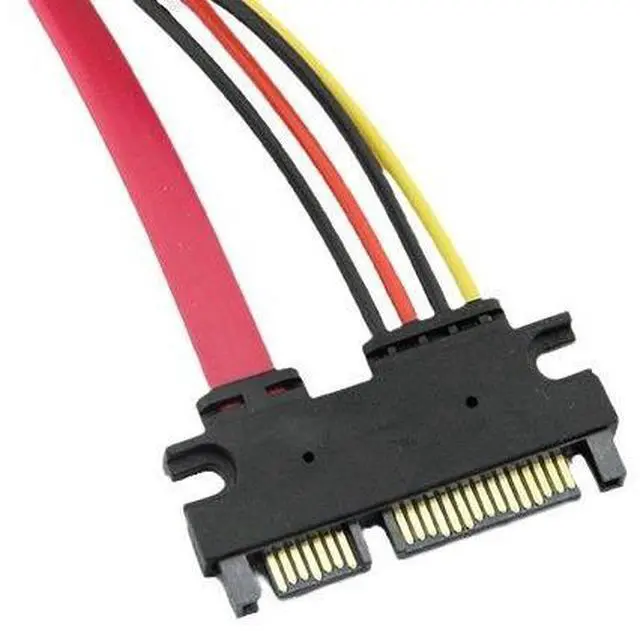 Alt view image 4 of 4 - Manufacturer's SATA 7+15 male to female extension cable, SATA 7+15 PIN hard disk data power extension cable, 50cm