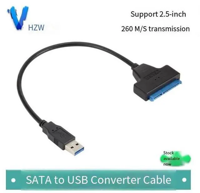 Alt view image 4 of 4 - USB3.0 to SATA hard drive adapter, 2.5-inch mechanical solid-state drive external hard drive enclosure data cable