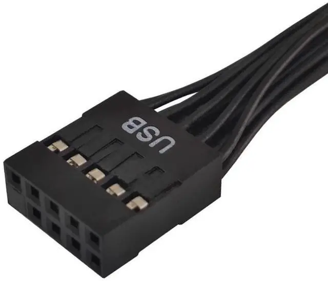 Alt view image 2 of 4 - Computer power motherboard 9-pin USB2.0 1-minute 2-twist cable, 9-pin to double 9-pin expansion cable, data cable