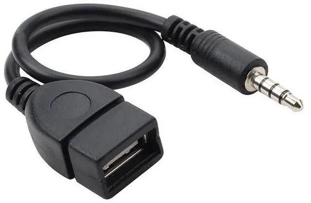 Main image of Car aux audio cable to usb, usb to 3.5mm car audio cable, OTG 3.5mm car adapter cable
